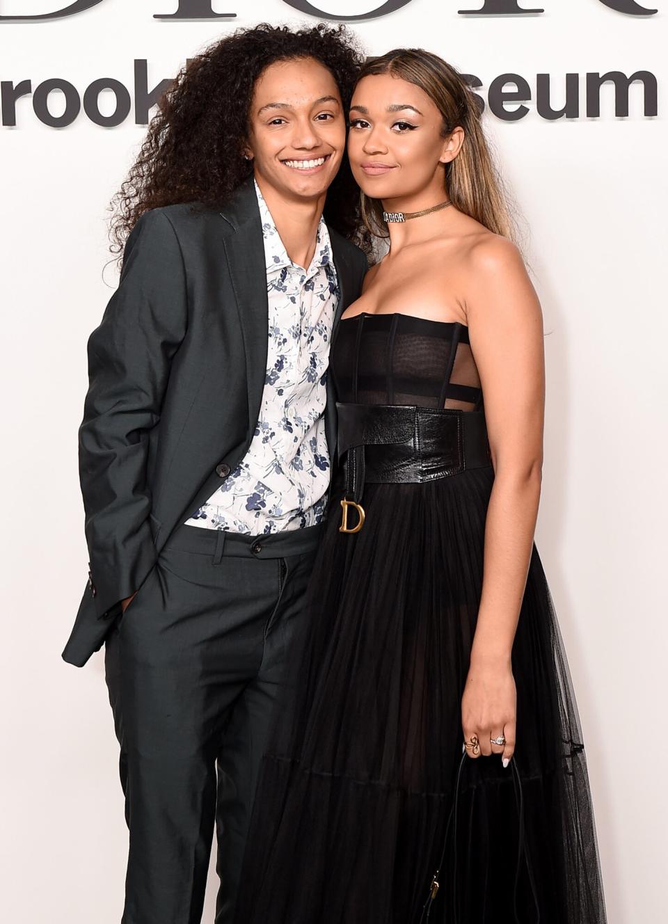 Mariah Linney and Madison Bailey attend the Christian Dior Designer of Dreams Exhibition cocktail opening at the Brooklyn Museum on September 08, 2021 in Brooklyn, New York