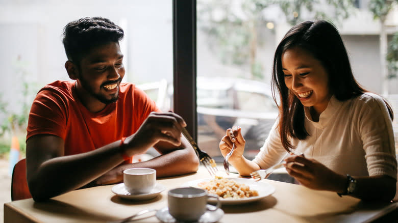 Couple on a dinner date