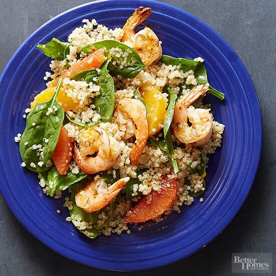 Oranges add bright citrus flavor to this easy five-ingredient seafood salad.