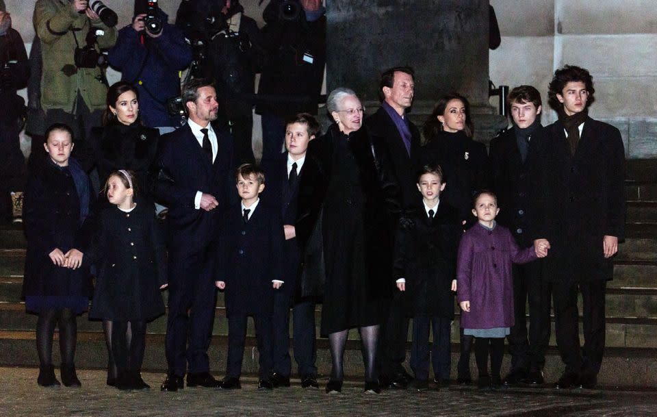 Princess Mary and her husband Prince Frederik were joined by their four children, Prince Christian, Princess Isabella and twins Princess Josephine and Prince Vincent, the family looking very emotional as the stood alongside Queen Margrethe, Prince Joachim and further family members. Source:  Ole Jensen - Corbis/Corbis via Getty Images