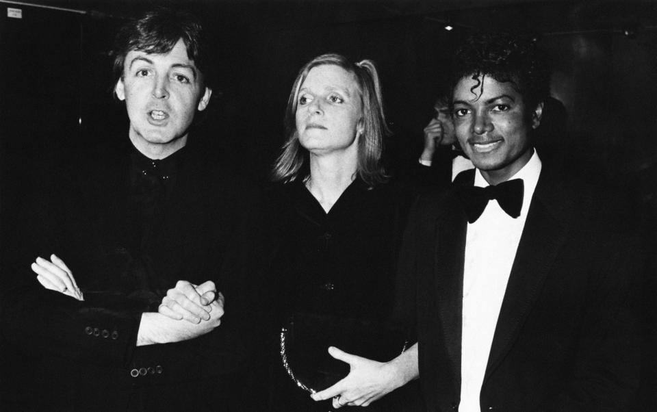 The perfect investment: Paul McCartney, Linda McCartney and Michael Jackson at the Brits, 1983 - Dave Hogan/Getty Images