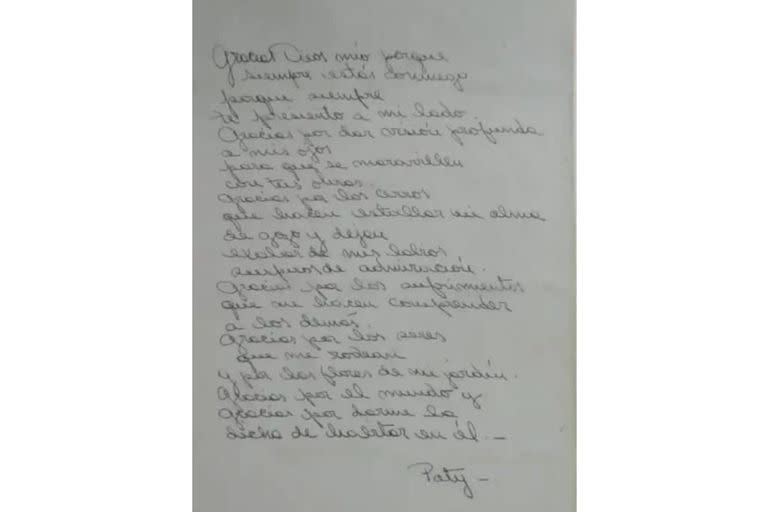 El poema de Paty dedicado a su pasión por la naturaleza y la vida