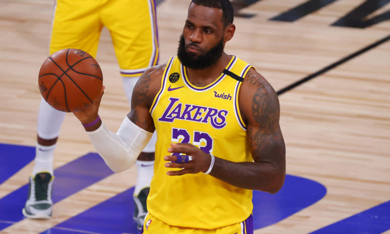 Los Angeles Lakers forward LeBron James in Game 1.