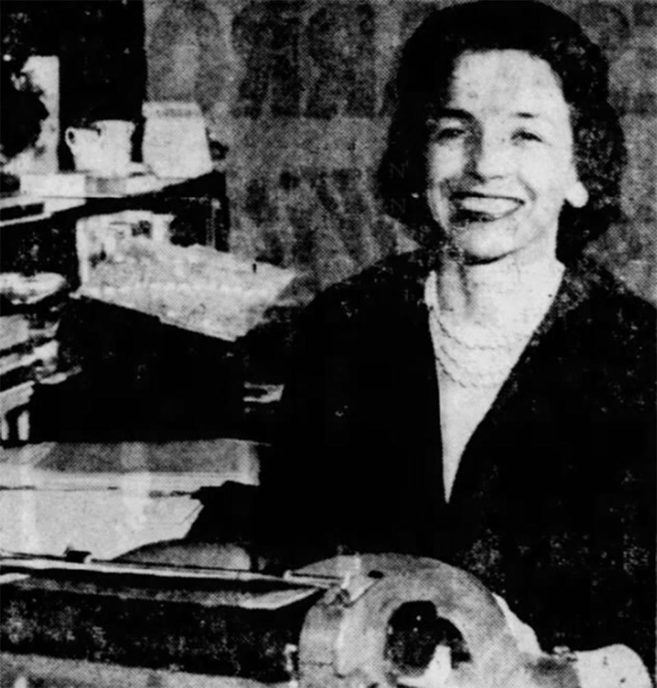 Jean Price Lewis in 1958, when she took a job as a correspondence secretary for then Sen. John F. Kennedy.