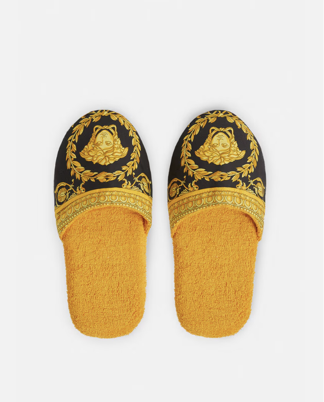 <p><a href="https://go.redirectingat.com?id=74968X1596630&url=https%3A%2F%2Fwww.versace.com%2Fus%2Fen%2Fi-love-baroque-slippers-white-silver%2FZSLB00002-ZCOSP052_Z14_S_5W380__.html&sref=https%3A%2F%2Fwww.elledecor.com%2Fshopping%2Fg61679540%2Fbest-spa-gifts%2F" rel="nofollow noopener" target="_blank" data-ylk="slk:Shop Now;elm:context_link;itc:0;sec:content-canvas" class="link rapid-noclick-resp">Shop Now</a></p><p>I Love Baroque Slippers</p><p>versace.com</p><p>$150.00</p>