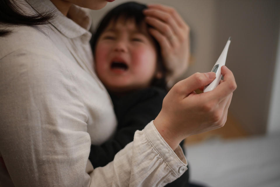 Girl in poor health