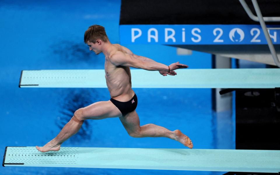 Jack Laugher of Britain in action