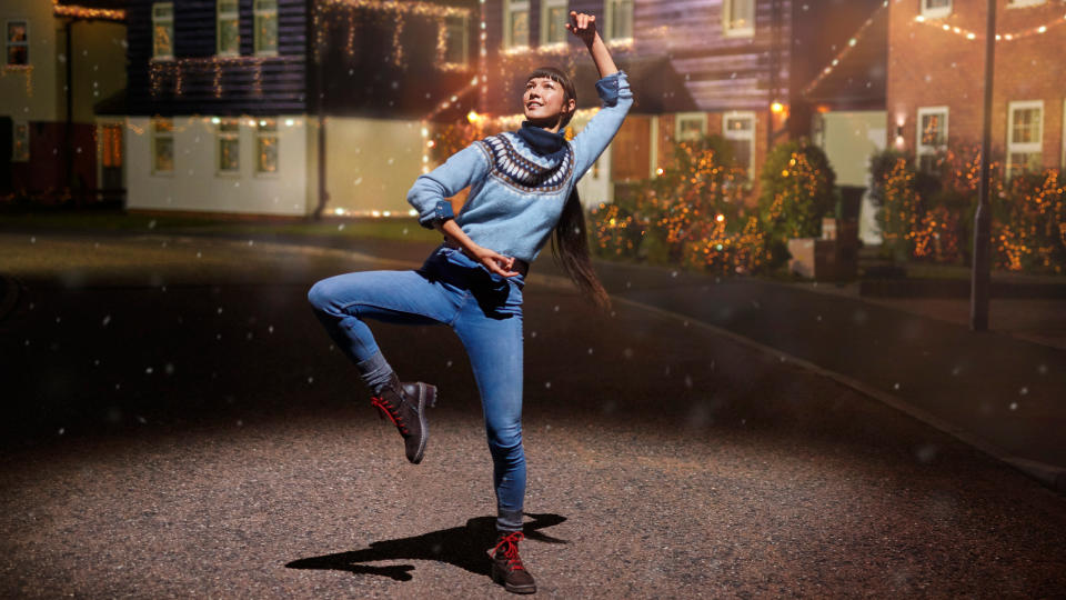 M&S's festive ad this year features dancers 'jumping around' in woolly jumpers. Photo: Marks & Spencer