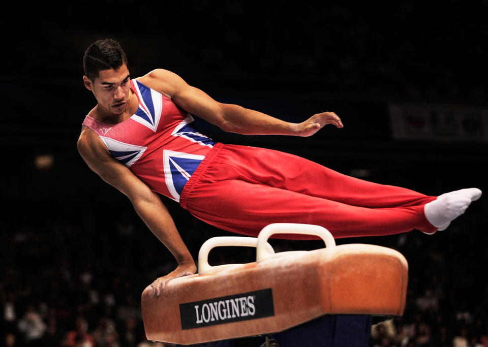 Louis Smith of Great Britain competes in the Pommel Horse apparatus final during day nine of the Artistic Gymnastics World Championships Tokyo 2011 at Tokyo Metropolitan Gymnasium on October 15, 2011 in Tokyo, Japan.