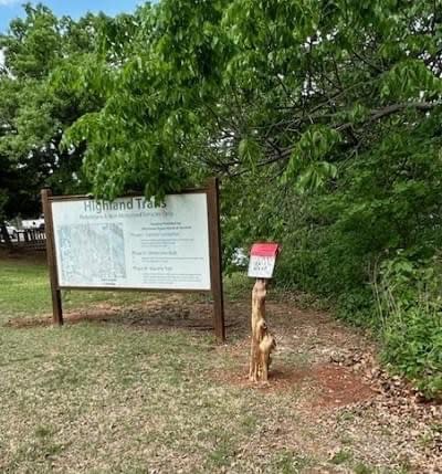 Guthrie fairy house park vandalism. 