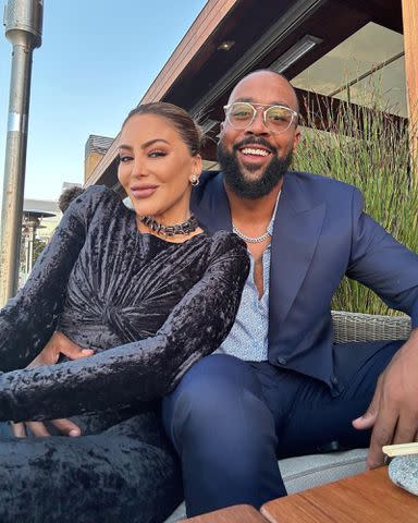 <p>Larsa Pippen Instagram</p> Marcus Jordan with his girlfriend Larsa Pippen