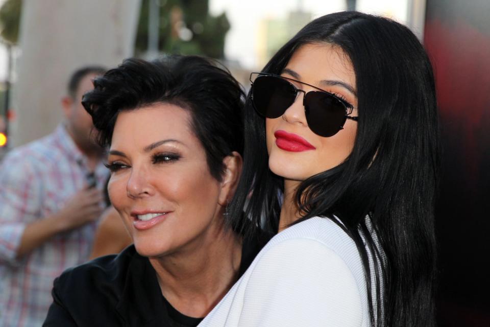 Major hints: Kris Jenner with daughter Kylie Jenner: David Buchan/Getty