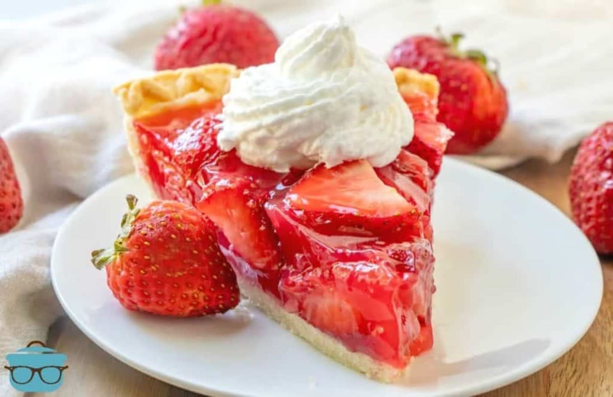 <p>The Country Cook</p><p>Make this copycat at home and enjoy every summery bite.</p><p><strong>Get the recipe: <a href="https://www.thecountrycook.net/farmhouse-strawberry-pie/" rel="nofollow noopener" target="_blank" data-ylk="slk:Shoney's Fresh Strawberry Pie;elm:context_link;itc:0;sec:content-canvas" class="link rapid-noclick-resp">Shoney's Fresh Strawberry Pie</a></strong></p>