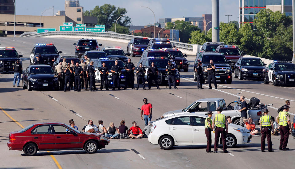 Protestors in Minneapolis