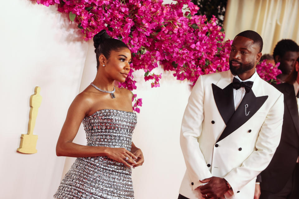 Gabrielle Union and Dwayne Wade at the 96th Annual Oscars held at Ovation Hollywood on March 10, 2024 in Los Angeles, California. (Photo by Lexie Moreland/WWD via Getty Images)