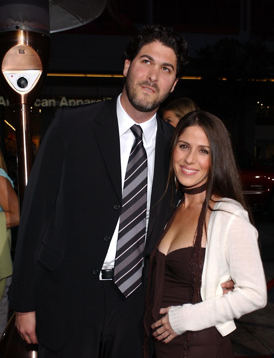 Soleil Moon Frye and Jason Goldberg attend the premiere of "Guess Who," which Goldberg produced, at Grauman's Chinese Theatre on March 13, 2005.