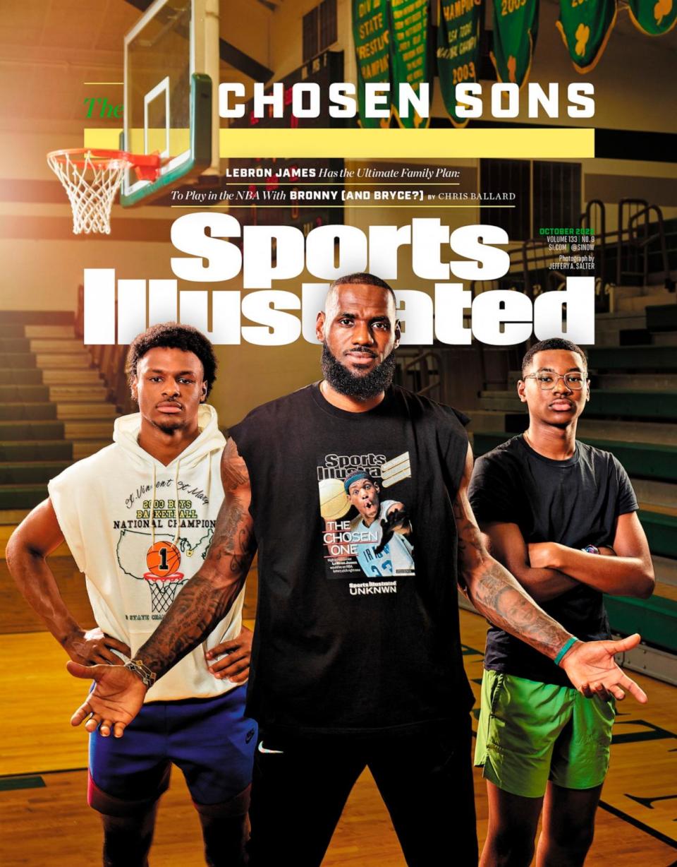 PHOTO: LeBron James is shown on the cover of Sports Illustrated magazine. (Business Wire via AP)