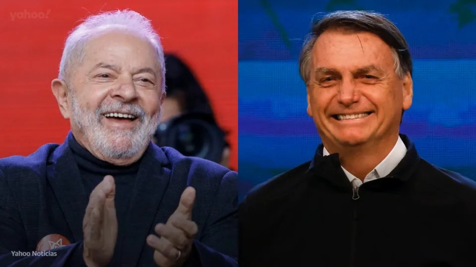 Pesquisa eleitoral Ipec, divulgada nesta segunda-feira (26), mostra a manutenção de uma disputa focada em Lula (PT) e Jair Bolsonaro (PL). (Foto: Editoria de Arte/Yahoo Notícias)