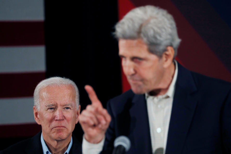 Former 2004 Democratic presidential nominee John Kerry campaigned for Biden's nomination in December 2019.  (Photo: Shannon Stapleton / Reuters)