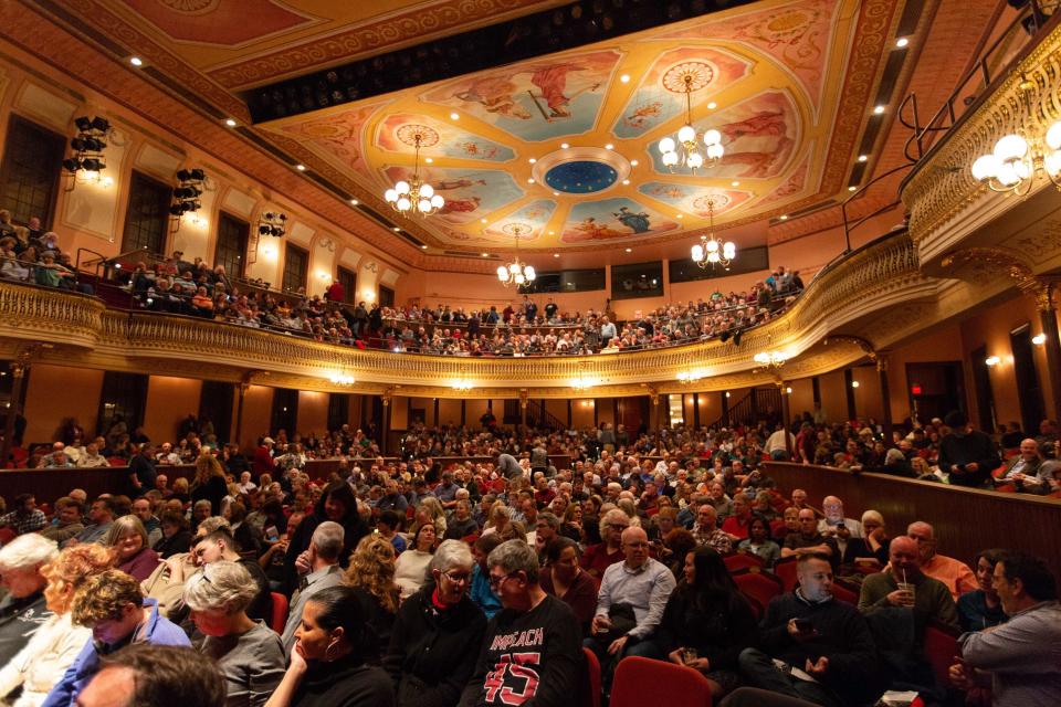 A packed house for a comedy show at The Grand in Wilmington.