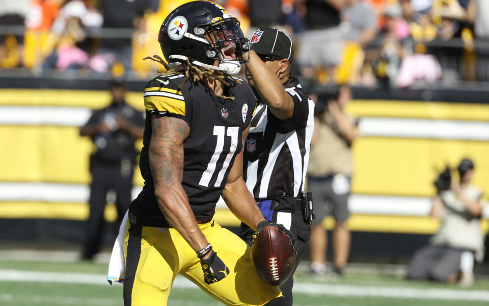 Pittsburgh Steelers wide receiver Chase Claypool posted 130 receiving yards on the Denver Broncos last week. (Charles LeClaire/USA TODAY Sports)