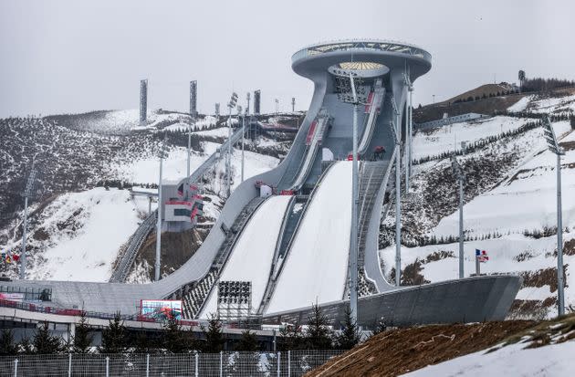 The ski jumping venue in Zhangjiakou on Jan. 30. (Photo: Sergei Bobylev via Getty Images)