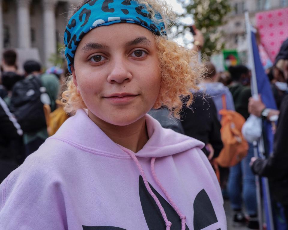 Maria Psomas, Climate Strike, Foley Square, New York City, September 20, 2019.