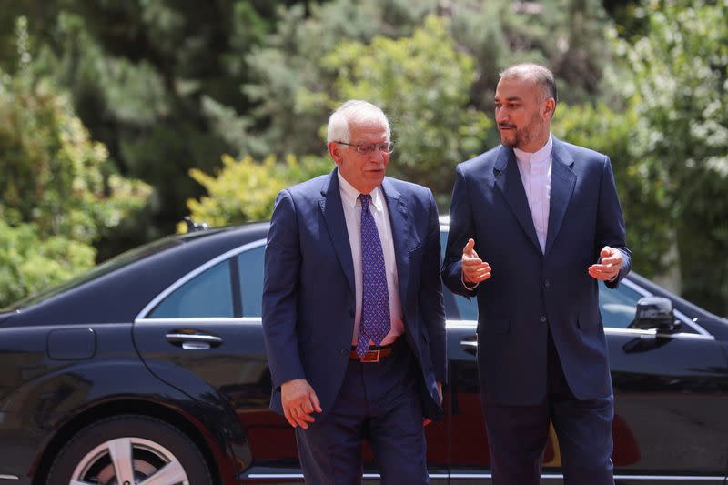 Iran's Foreign Minister Amir-Abdollahian meets European Union foreign policy chief Borell in Tehran