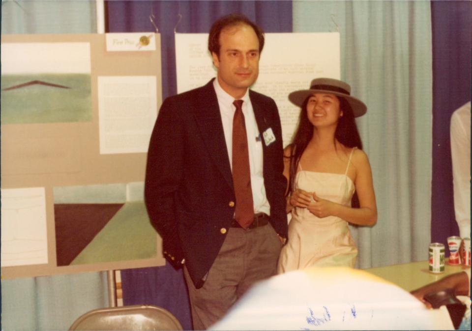 VVMF co-founder Robert Doubek with Maya Lin, who was a 21-year-old architecture student at Yale when her proposed design was chosen in 1981 for the Vietnam Veterans Memorial.