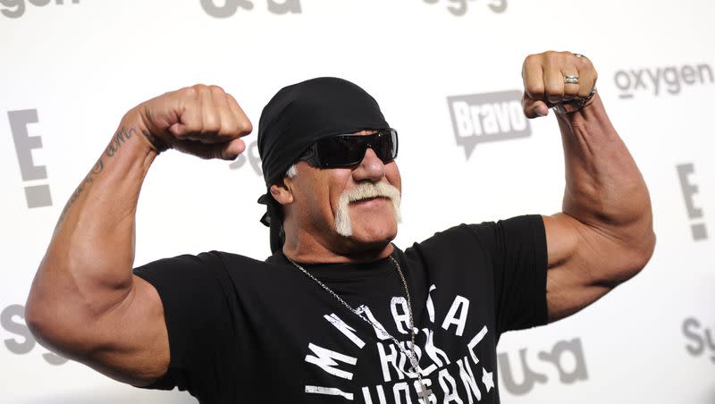 Wrestler Hulk Hogan attends the NBCUniversal Cable Entertainment 2015 Upfront at The Javits Center on Thursday, May 14, 2015, in New York.