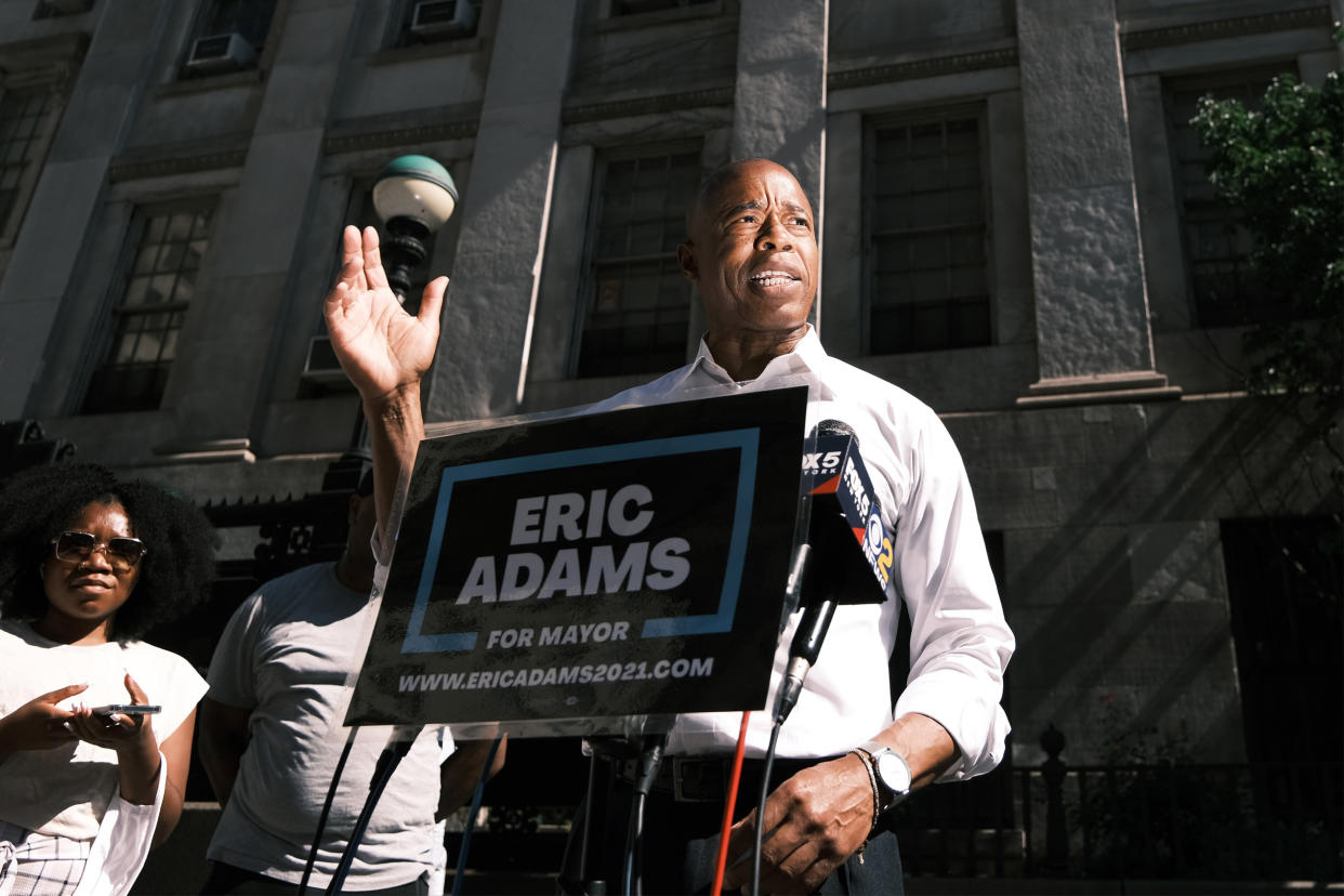 Image: New York City Mayoral Candidate Eric Adams Holds Media Availability In Brooklyn (Spencer Platt / Getty Images)