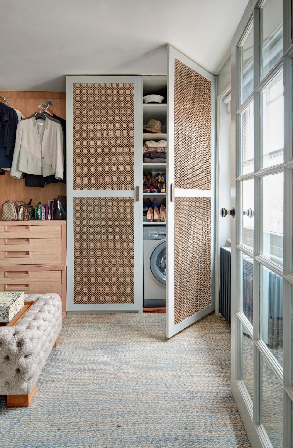 13. Hide the laundry room in your bedroom closet