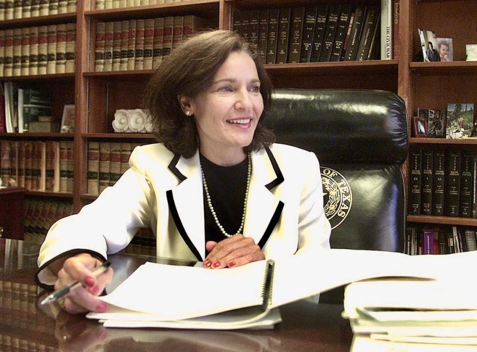 Judge Sharon Keller at work in her Austin office Monday September 25, 2000.