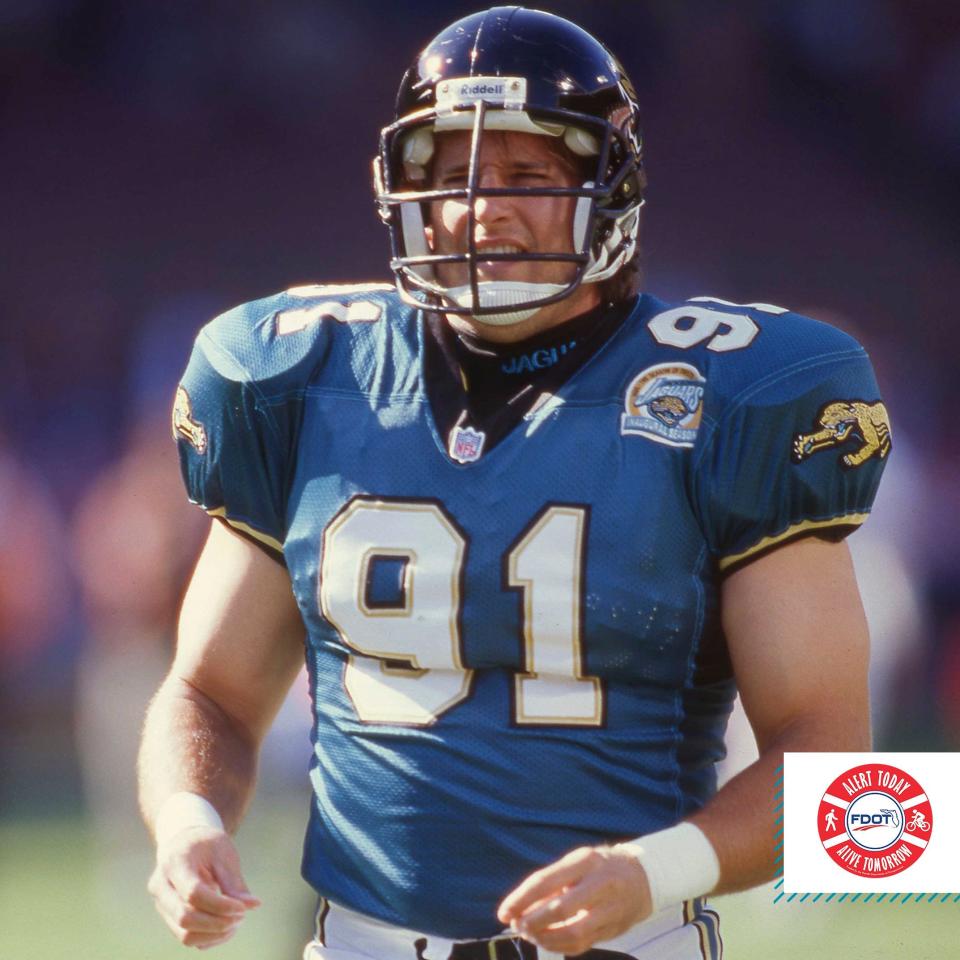 Former Spaulding High School football star Paul Frase, pictured here with the Jacksonville Jaguars, spent 11 years in the National Football League with four teams.