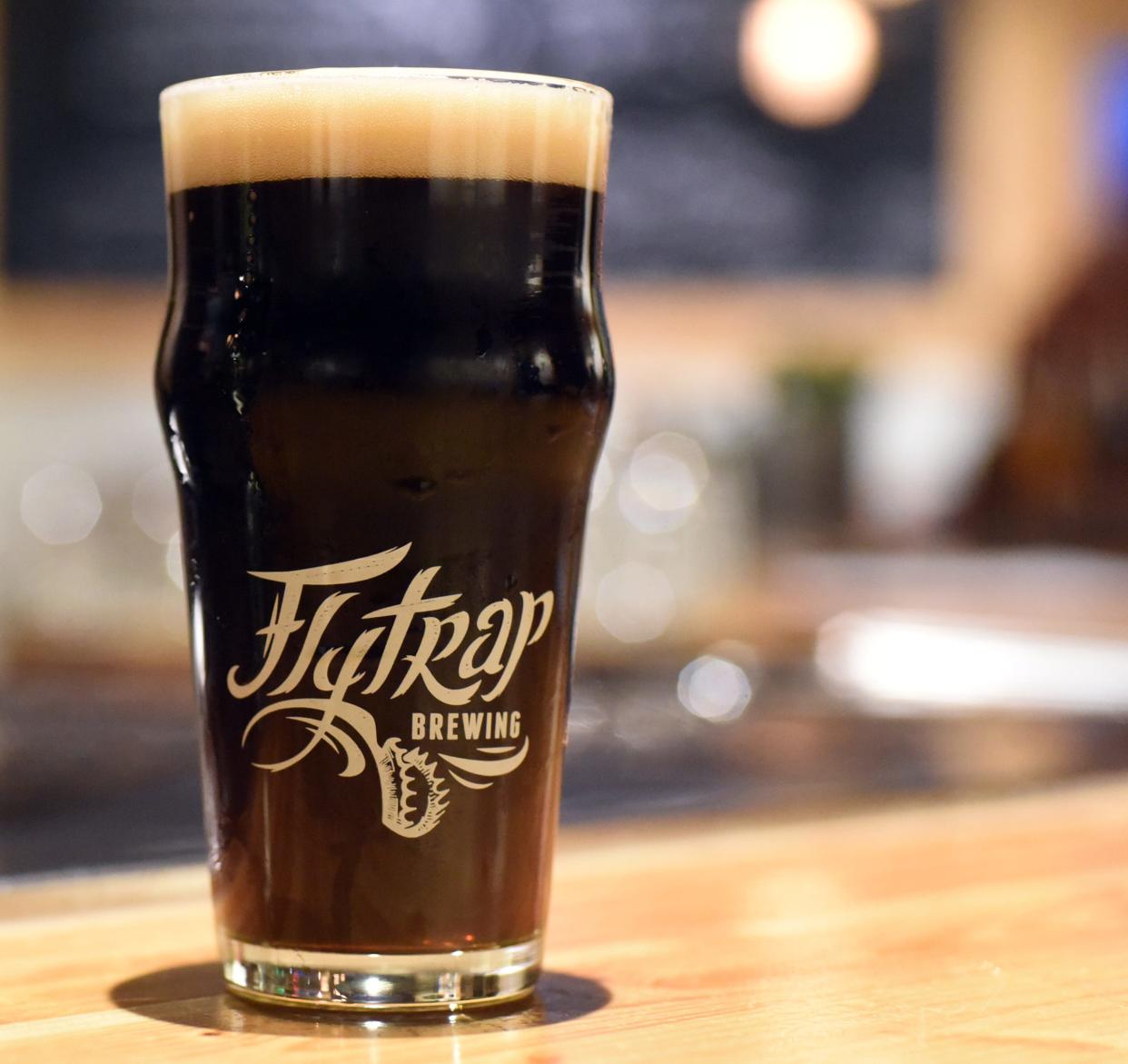 The smoked oyster porter at Flytrap Brewery in Wilmington, N.C., Friday, January 25, 2019. Flytrap is one of several breweries in the Wilmington area, and we urge to try one (or all) of them.