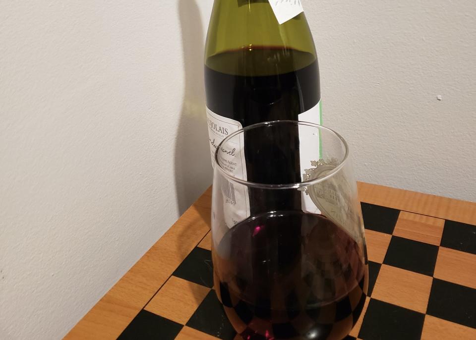 <span class="caption">One of the participants, FLS, took a photo of a bottle of wine to illustrate their experience trying to get a job in Canada.</span> <span class="attribution"><span class="source">(FLS)</span>, <span class="license">Author provided</span></span>