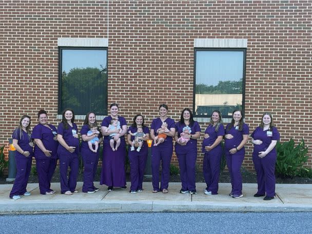 PHOTO: Nearly one dozen nurses at WellSpan Ephrata Community Hospital in Ephrata, Penn., are pregnant or have recently given birth. (WellSpan Health)