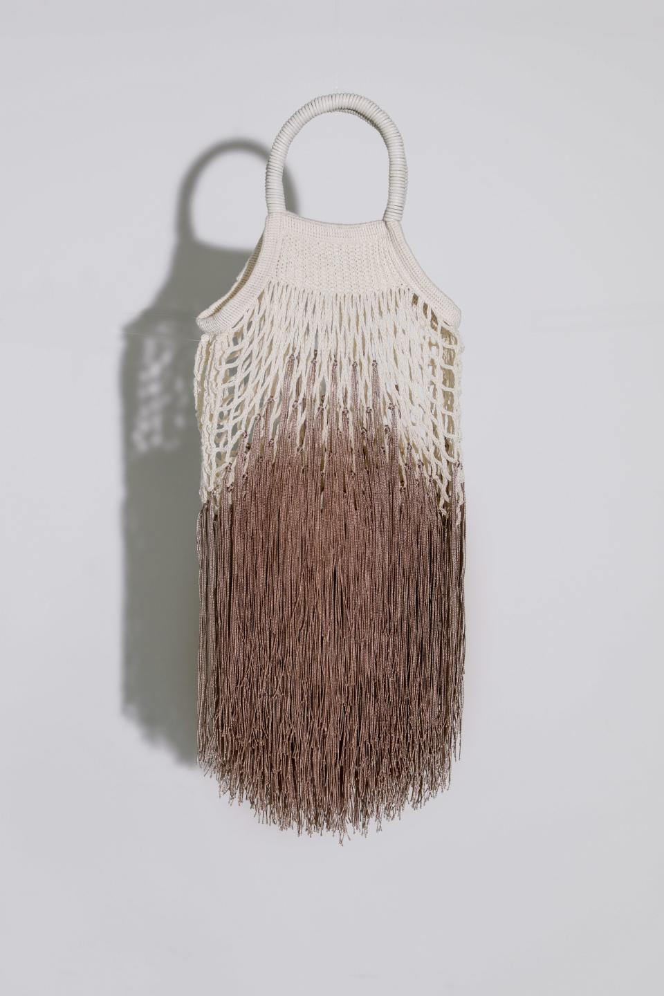 2) Ombre-Tan Mini Fringe Bag