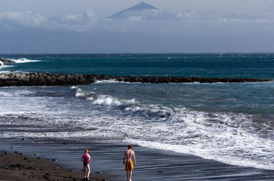 Playa de la Cueva is a popular black sand beach in La Gomera