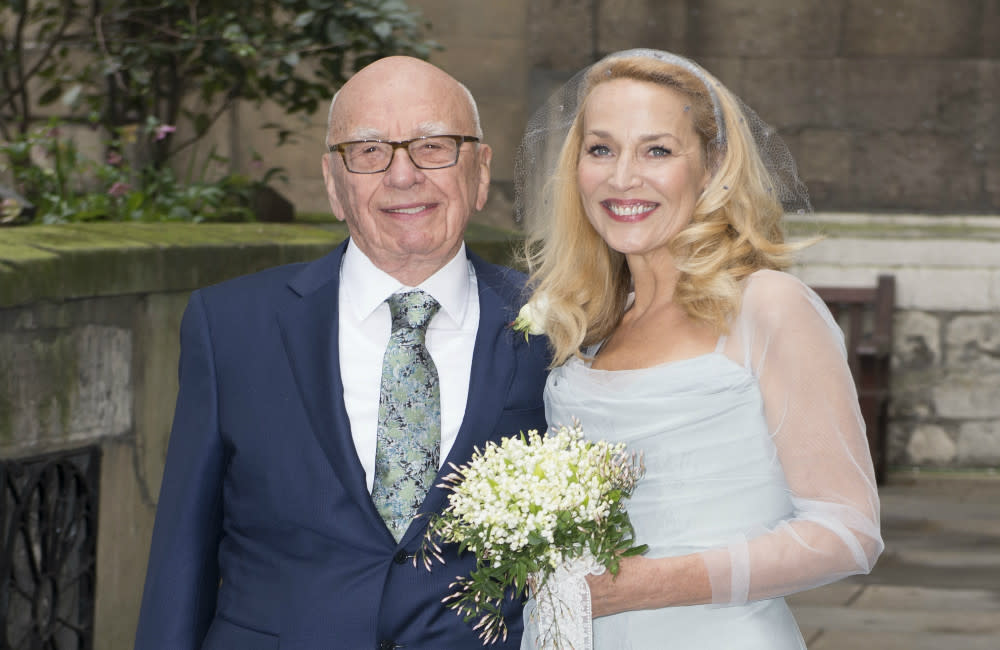 Jerry Hall was blindsided by the end of her marriage to Rupert Murdoch credit:Bang Showbiz