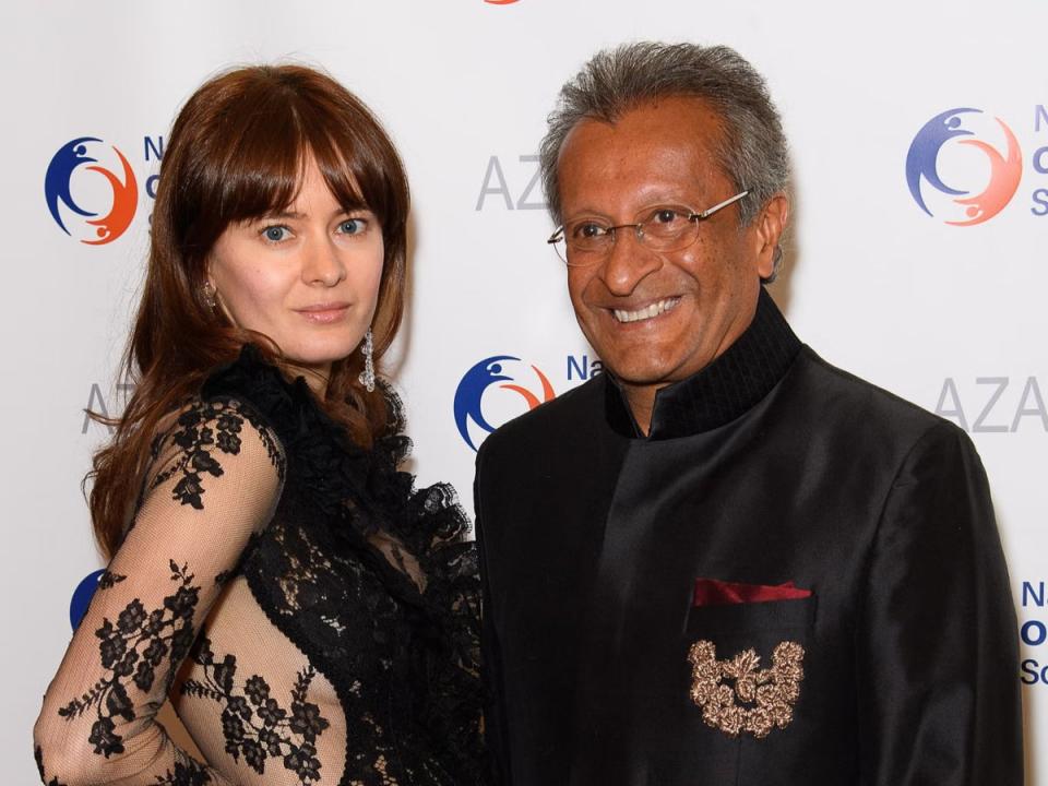 Multi-millionaire Tory donor Mohamed Amersi and his partner Nadejda Roditcheva (Stephen Pover/Shutterstock)