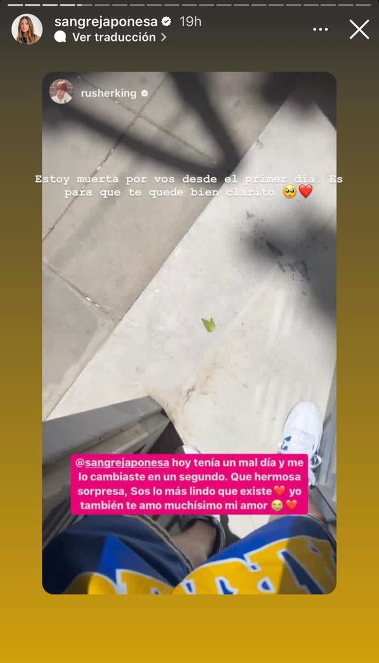 La tierna respuesta de la China Suárez tras las románticas palabras de Rusherking (Foto: Instagram @sangrejaponesa)