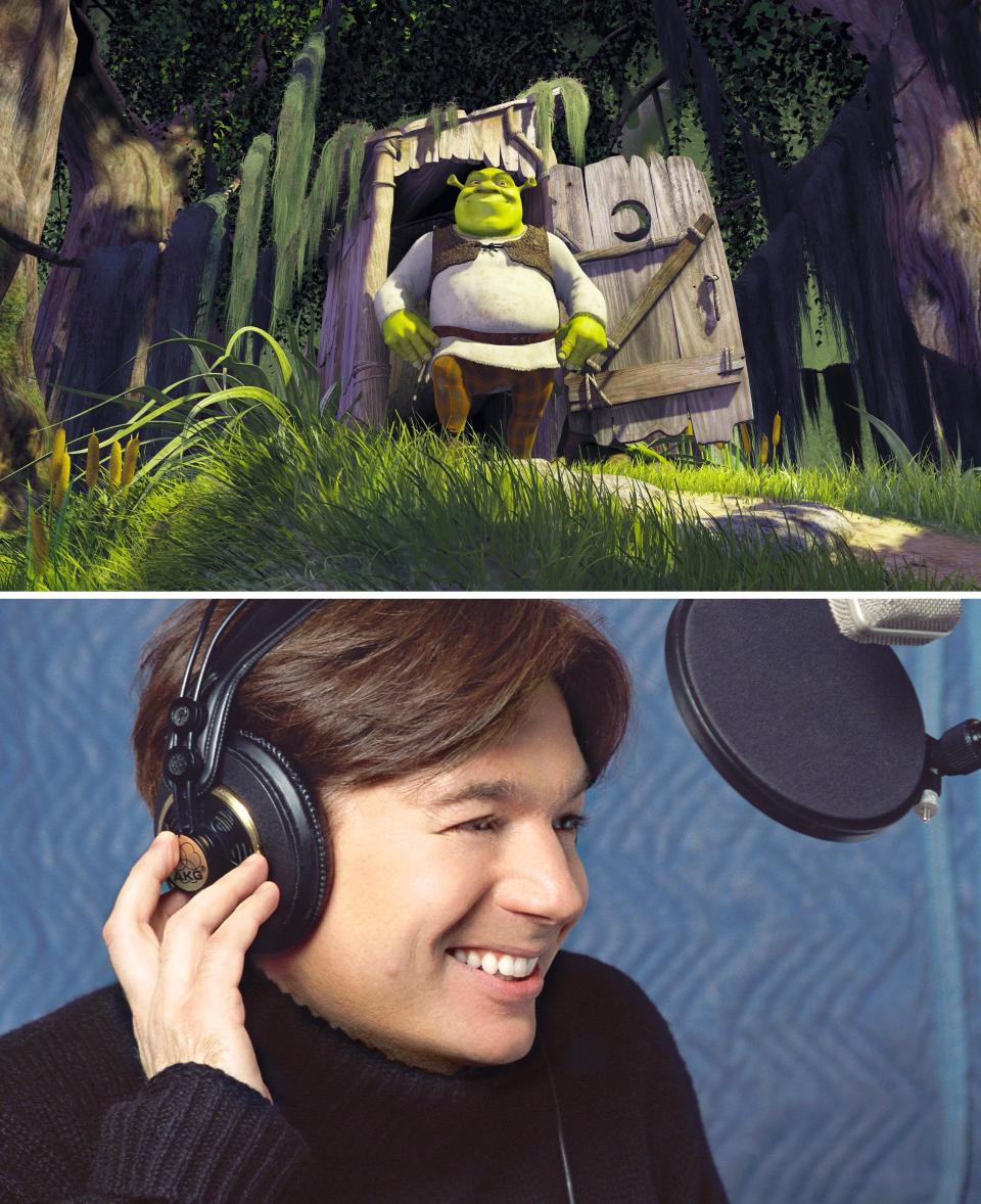 Myers recorded a majority of his scenes for Shrek in his Canadian accent. But he didn't like how it sounded in a rough cut of the film and decided to switch things up. He chose a Scottish accent so that it contrasted Lord Farquaad's. On an episode of Inside the Actors Studio, Myers said the Canadian accent 