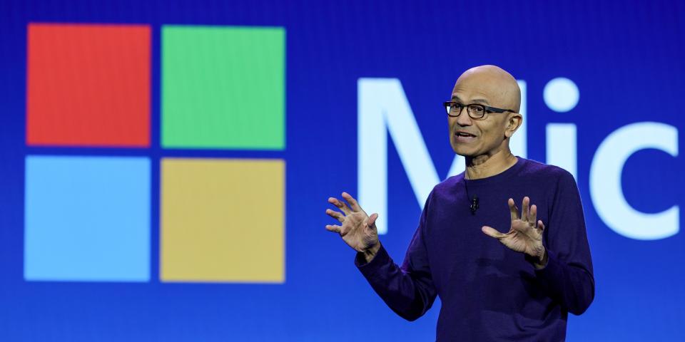 Microsoft CEO Satya Nadella at CES 2024 in Las Vegas