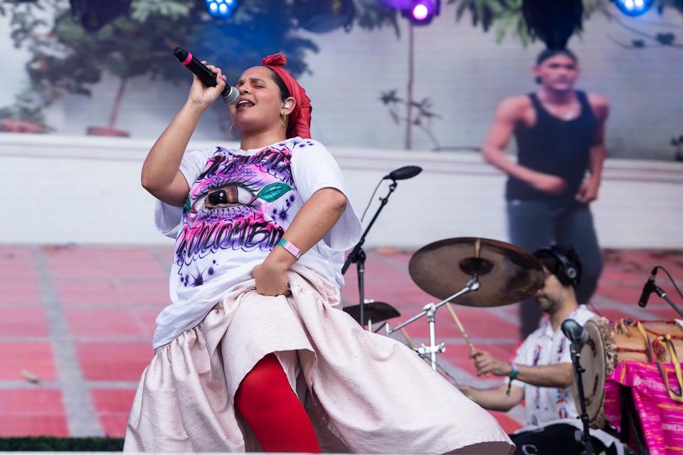 Lido Pimienta performs on the Barton Springs stage during day two of weekend two of Austin City Limits Music Festival on Saturday, Oct. 15, 2022. 