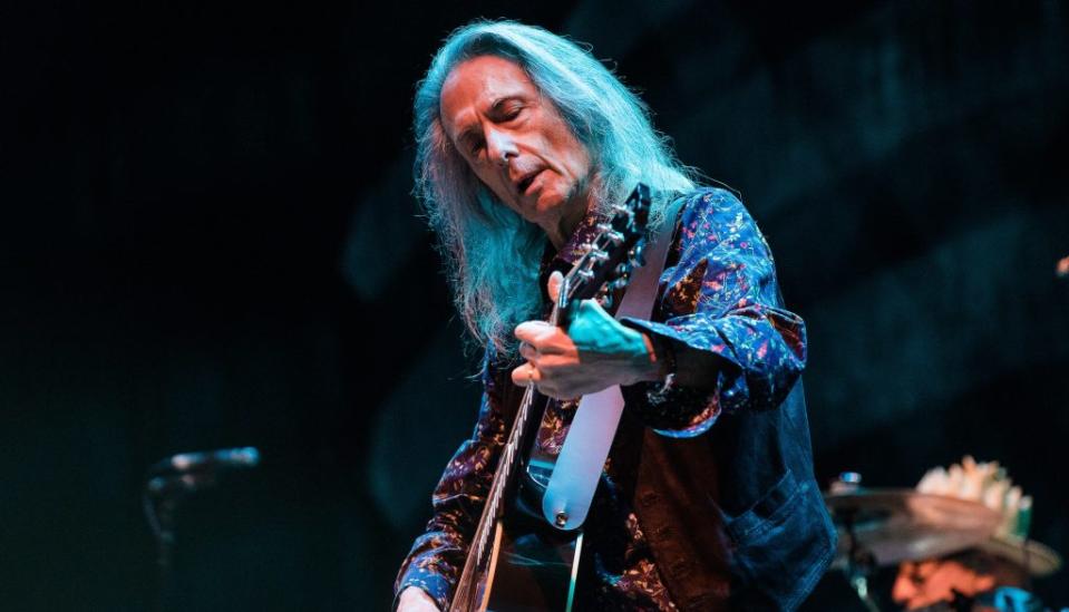 SAO PAULO, BRAZIL - NOVEMBER 15: Lenny Kaye, member of Patti Smith's band, performs live at Popload Festival on stage at Memorial da America Latina on November 15, 2019 in Sao Paulo, Brazil.(Photo by Mauricio Santana/Getty Images)