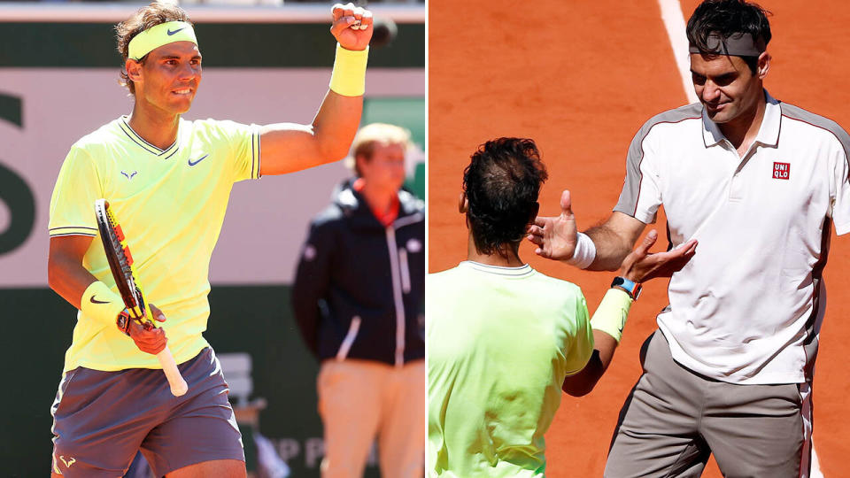 Rafael Nadal blitzed Roger Federer. Image: Getty