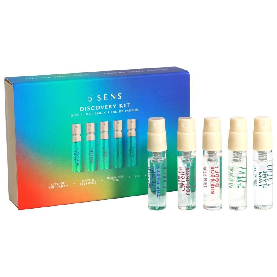 <p><a href="https://go.redirectingat.com?id=74968X1596630&url=https%3A%2F%2Fwww.sephora.com%2Fproduct%2F5-sens-discovery-P506235&sref=https%3A%2F%2Fwww.bestproducts.com%2Fbeauty%2Fg183%2Fperfume-gift-sets-for-her%2F" rel="nofollow noopener" target="_blank" data-ylk="slk:Shop Now;elm:context_link;itc:0;sec:content-canvas" class="link ">Shop Now</a></p><p>Discovery Set</p><p>sephora.com</p><p>$25.00</p>