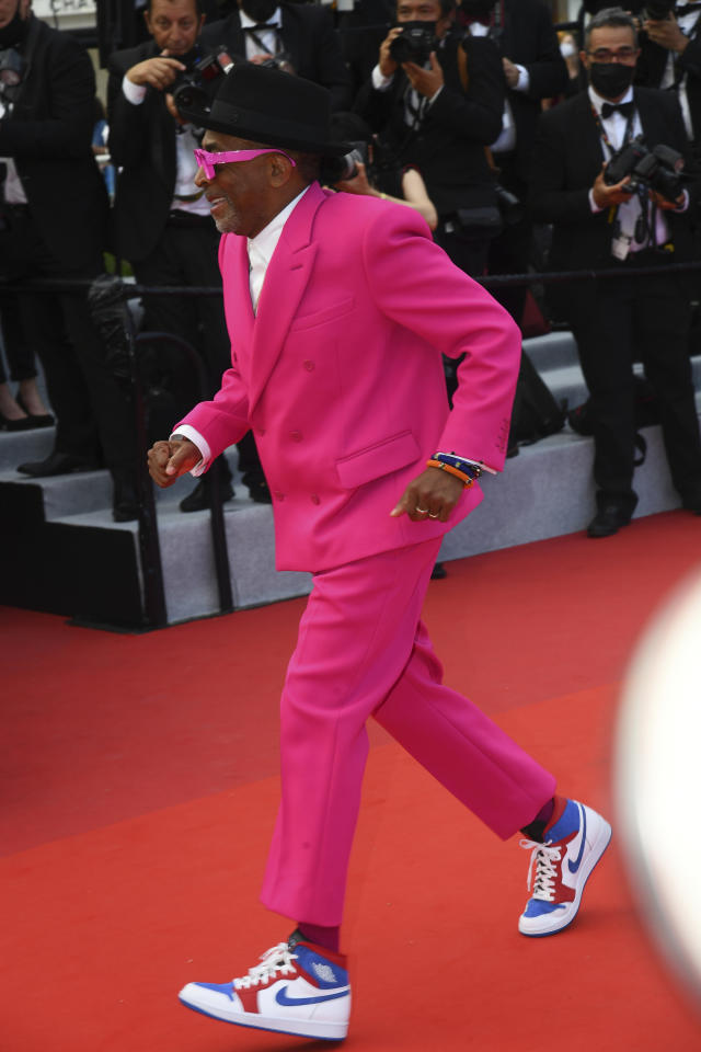 Spike Lee Takes Cannes in Hot Pink Suit & Custom Air Jordan