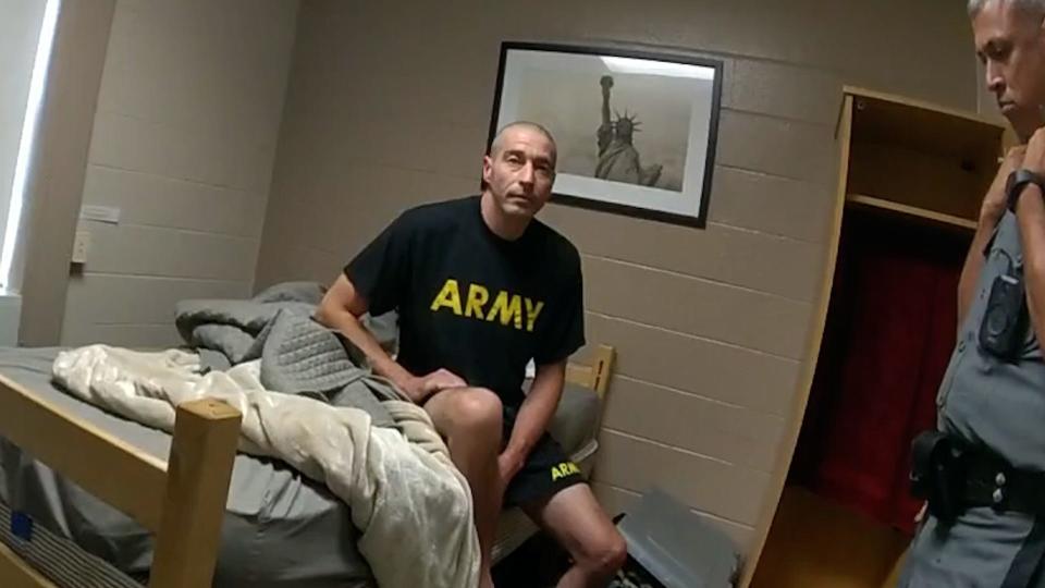 New York State Police speaks with Robert Card, an Army reservist accused of committing a mass shooting in Lewiston, Maine, during a wellness check months before the incident occurred.